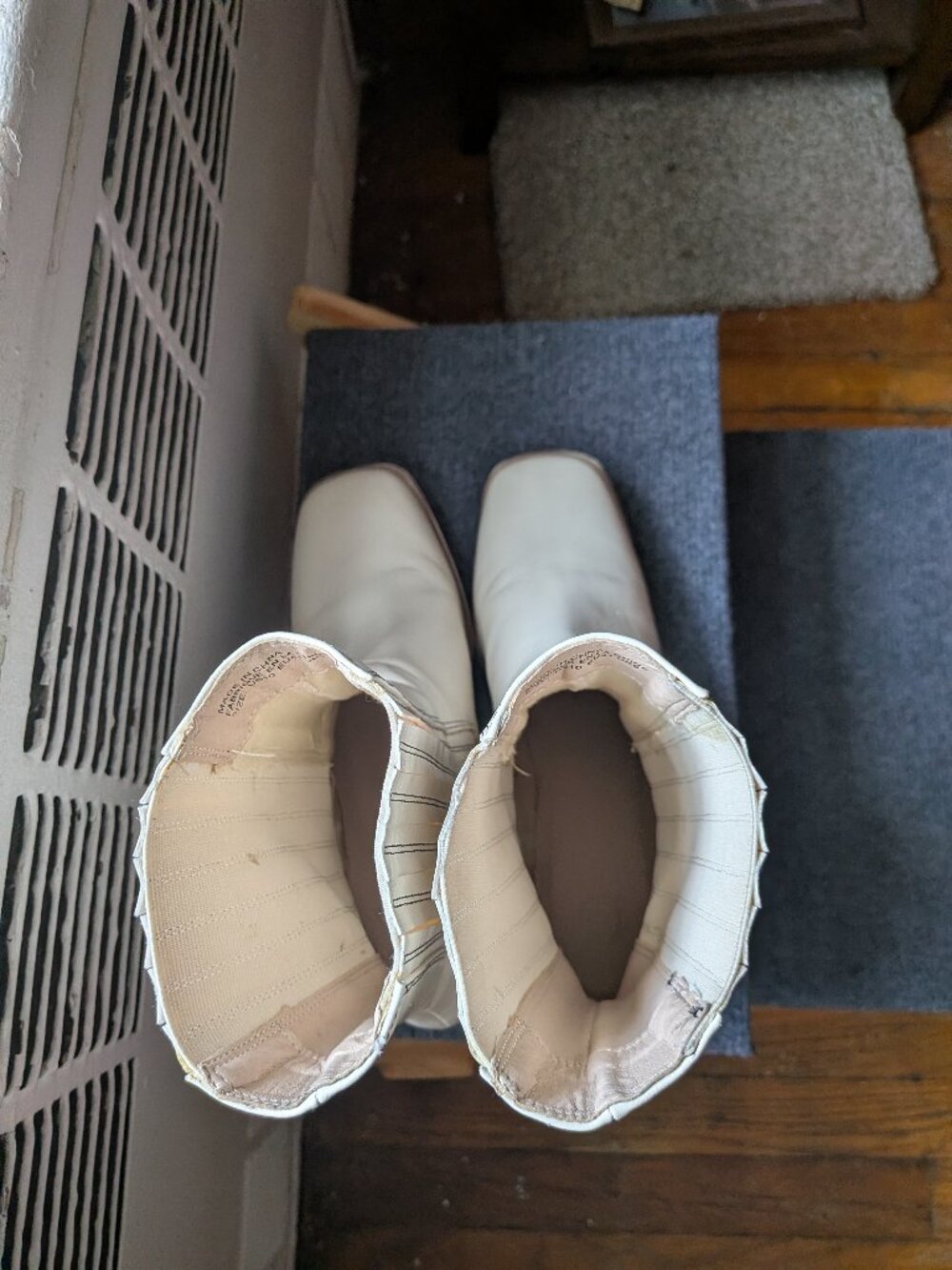 Cream Urban Outfitters Ankle Length Boots
